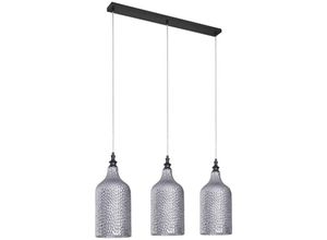 4251911778212 - Hängeleuchte Drakar 3-flg grau Glas ø 195 cm - rauchgrau Schwarz - Lindby