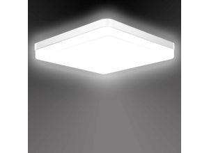 Image of LED-Deckenleuchte für Schlafzimmer 36 w, quadratische LED-Deckenleuchte 23 x 23 cm, 4350 lm, LED-Deckenleuchte für Küche, kaltweiß 6500 k,