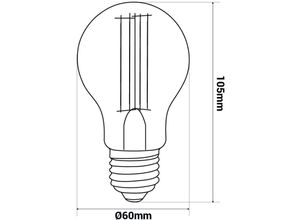 8435427101771 - Barcelona Led - Dimmbare LED-Glühbirne E27 8W A60 Lichtfarbe Warmweiß - Warmweiß