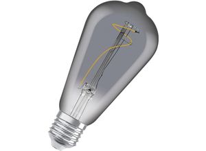 4099854091353 - OSRAM LED-Lampen Vintage-Edition 10 Watts Ersatz E27 ST64-shape 1800 Kelvin Warm Comfort Light Klares Glas single Pack - Smoke