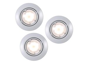 5701581243286 - - 3er Set led Einbau Strahler Lampen Decken Wohnzimmer Küche Badezimmer Spot rund weiß 54360101