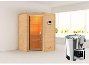 4010090387024 - Karibu Sauna Rysum SET naturbelassen mit Ofen 36 kW Bio ext Strg