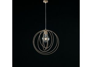 8050713211424 - Bonetti Illumina - Moderne Pendelleuchte aus Tortora Eisen ein Licht 42x h45 cm