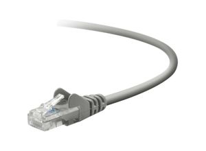 0722868699294 - A3L791R15M-S RJ45 Netzwerkkabel Patchkabel cat 5e u utp 1500 m Grau mit Rastnasenschutz 1 s - Belkin