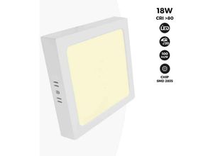 8435427123001 - Barcelona Led - Quadratische LED-Deckenleuchte 18W High Efficiency Lichtfarbe Warmweiß - Warmweiß