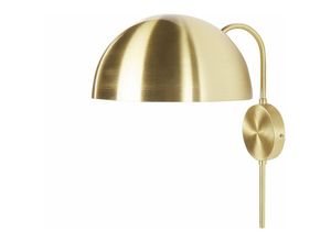 4255664841858 - Beliani - Wandlampe Gold aus Metall Halbrundes Design Glamour Style für Wohnzimmer Schlafzimmer Flur - Gold