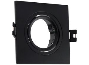 8445044068982 - Ledkia - Downlight-Ring Eckig Schwenkbar für LED-Glühbirnen GU10   GU53 Ausschnitt ø 75 mm Schwarz Matt29 mm