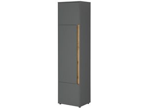 4066075142447 - Lomadox - Stauraumschrank 200cm hoch anthrazit mit Eiche CRISP-61 - anthrazit