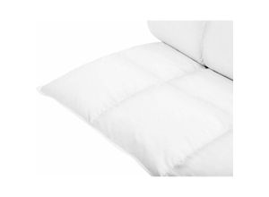 4251682264747 - Beliani - Bettdecke Weiß Japara Baumwolle Entendaunen 155 x 220 cm Extra Warm geräuscharm luftdurchlässig leicht Winter Schlafzimmer