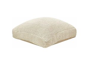 4255664839220 - Beliani - Bodenkissen Hellbeige Baumwolle 70 x 70 x 15 cm Quadratisch Sitzkissen Meditation Meditieren Boho Stil Design für Wohnzimmer Schlafzimmer