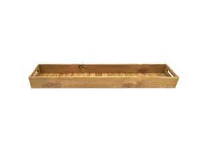 4262371535345 - Xxl Holz Dekotablett - 95 x 18 cm - Serviertablett extra lang mit Griffen - Kerzentablett Servierschale Tisch Deko Servier Kerzen Brett Weihnachten