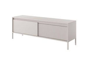 5902409980455 - Selsey - falsetto - TV-Lowboard Beige mit geriffelter Front 153 cm