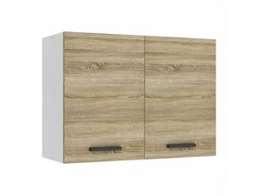 5904316249441 - Hängeschrank Küche Küchenschränke sg Breite 80 cm Oberschrank mit 2 Türen Küchenhängeschränke Wandschrank Hängend Sonoma-Eiche - Belini