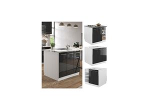 4066731195138 - Kücheninsel Küchenblock Einbauküche Fame-Line Weiß Anthrazit 90 cm modern Hochglanz Küchen Schränke Regalunterschrank Küchenunterschrank Regalinselunterschrank Softclose-Scharnier Küchenmöbel 4066731195138 - Kücheninsel Küchenblock Einbauküche Fame-Line Weiß Anthrazit 90 cm modern Hochglanz Küchen Schränke Regalunterschrank Küchenunterschrank Regalinselunterschrank Softclose-Scharnier Küchenmöbel