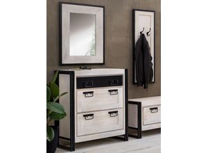 4055195073908 - Spiegel White Panama schwarz (schwarz weiß) B H T 70cm x 80cm x 3cm B70cm H80cm T3cm 4055195073908 - Spiegel White Panama schwarz (schwarz weiß) B H T 70cm x 80cm x 3cm B70cm H80cm T3cm