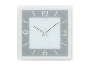 4037445154889 - Wanduhr AMS W9573 Wanduhren Gr B H L 30 cm x 3 cm x 30 cm silberfarben Wanduhren