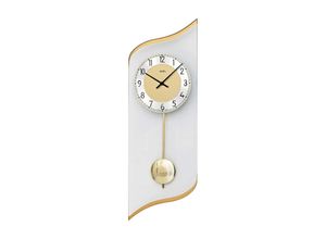 4037445153332 - Pendelwanduhr AMS W7437 Wanduhren Gr B H L 19 cm x 3 cm x 55 cm goldfarben Pendeluhren