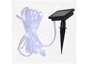 4251345902023 - Jardinion - Solarlichterkette Gartenlichterkette Lichterkette für draußen 50 LEDs 7m Transparent Balkonlichterkette - Transparent