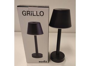 8020588654220 - Wiederaufladbare led-tischleuchte grillo 3w 3000k schwarz - 97901 06 - Sovil