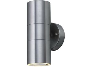 5030785094210 - Searchlightlighting - Searchlight Coastal Marine Grade led Outdoor & Porch Satin Silver (GU10 Led) 2 helle Edelstahlbirnen nicht inc IP54