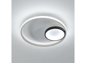 Image of Goeco - led -Deckenlampe, 40W 4500 lm moderne Deckenlampe für Schlafzimmer, Leuchte led led schwarz runde weiße Kälte 6500k für Küchenkorridor
