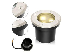 9441000365675 - Vingo - 2x 3W Bodenleuchte IP67 led Leuchte Bodeneinbaustrahler Bodenstrahler für den Außenbereich - schwarz