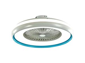 3800157656870 - Vtac - led 3-Stufen Decken Ventilator Leuchte Tageslicht Lampe Lüfter Fernbedienung blau V-Tac 7934