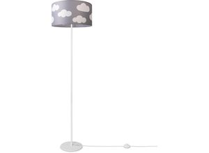 Image of Stehlampe Kinderlampe Kinderzimmer Stehleuchte Lampenschirm Sterne Mond Design 9 (Ø38 cm), Stehleuchte Einbein - Weiß - Paco Home