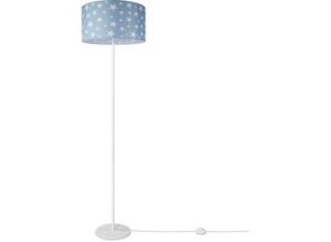 Image of Stehlampe Kinderlampe Kinderzimmer Stehleuchte Lampenschirm Sterne Mond Design 5 (Ø38 cm), Stehleuchte Einbein - Weiß - Paco Home