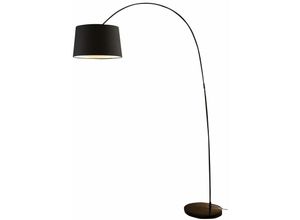 4251581569455 - Lomadox - Bogenlampe schwarz Marmorfuß - b t h 135 36 205cm - schwarz