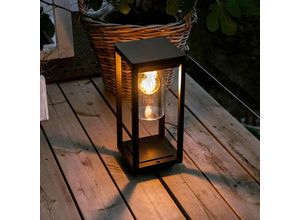 4059157138490 - Etc-shop - Außen Steh Lampe Garten Beleuchtung alu Laterne Retro Hof Balkon Terrassen Deko Tisch Leuchte schwarz