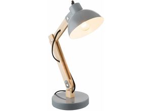 4059157228313 - Etc-shop - Schreib Tisch Lampe Leuchte Holz Metall Grau Kabel 15 m Schlaf Zimmer Büro