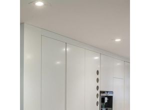 Image of Einbaustrahler Deckenlampe schwenkbar led Einbauspot Deckenleuchte weiß, Metall, 5W 350lm warmweiß, LxBxH 8,2x8,2x8 cm, 2er Set