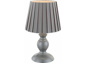 Image of Lese Lampe Tisch Leuchte Wohn Zimmer Beistell Kabelschalter Beleuchtung grau im Set inklusive led Leuchtmittel