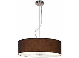 4059157314702 - Pendelleuchte Fernbedienung Textil Esstischleuchte hängend dimmbar Hängeleuchte Wohnzimmerlampe braun Stahl Glas 3x rgb led 9W 806Lm DxH 45x175 cm