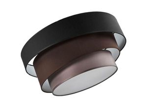 4251096525786 - Lindby - Deckenlampe Melia schwarz und braun - Schwarz braun grau chrom