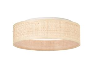 4004353421617 - Zoe Deckenleuchte 28cm natur weiß Raffia Kunststoff Metall 24 W LED integriert (3100lm 3000-6500K)