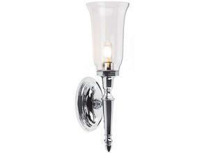 Image of Wandleuchte Lampe Fackelleuchte led Badezimmerleuchte chrom Glas Flurlampe IP44