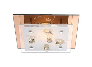 Image of Design Decken Leuchte Esszimmer Küchen Strahler Kristall Glas Lampe Champagner Globo 40412