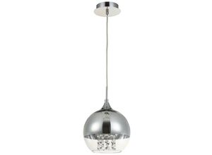 4251110021478 - Maytoni Decorative Lighting - Fermi Dome Deckenpendelleuchte Nickel & Kristall 1 Licht E27