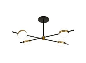 8435153271625 - Inspired Mantra Fusion Cuba Cuba Deckenleuchte mit 4 Leuchten 32 W LED 3000 K 2400 lm Gold Schwarz 3 Jahre Garantie