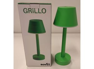 8020588630002 - Grillo 3w 3000k grün wiederaufladbare led tischlampe - 97901 04 - Sovil