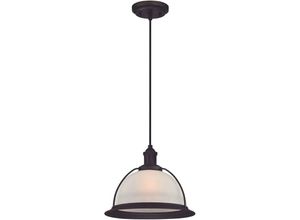 4895105610812 - - Pendelleuchte Retro Bronze und Milchglas mit 1 Lampe