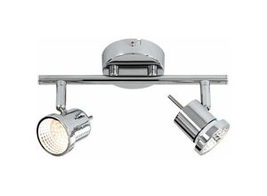 4003474267869 - Wofi - Deckenleuchte 2 Flammig led Deckenlampe Lichtschiene Deckenstrahler mit beweglichen Spots Strahler schwenkbar 2x led 5W 400lm warmweiß l 25