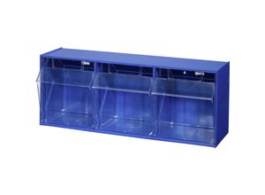 4005187644104 - 464410 Klappkasten-Magazin VarioPlus ProFlip 3 (B x H x T) 600 x 240 x 200 mm Blau Transparent 1 St