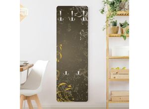 4053302878804 - Garderobe - Schnörkel in Gold und Silber - Gelb Größe HxB 119cm x 39cm