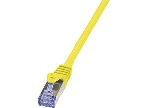 4052792020687 - CQ3077S RJ45 Netzwerkkabel Patchkabel cat 6a s ftp 500 m Gelb Flammwidrig mit Rastnasens - Logilink