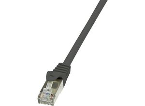 4052792025118 - CP1033S RJ45 Netzwerkkabel Patchkabel cat 5e f utp 100 m Schwarz mit Rastnasenschutz 1 St - Logilink