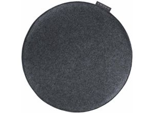 4005380441418 - Sitzkissen Avaro Filzoptik Uni Rund Anthrazit 35 cm - Anthrazit - Magma