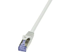 4052792020243 - CQ3082S RJ45 Netzwerkkabel Patchkabel cat 6a s ftp 750 m Grau Flammwidrig mit Rastnasens - Logilink